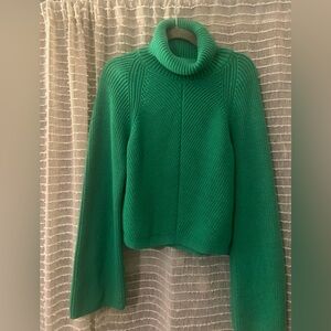 Maeve Vibrant Green Cowl Neck Sweater